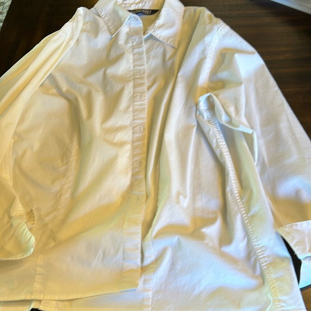 Lands End women’s button down shirt size 12 cream colored